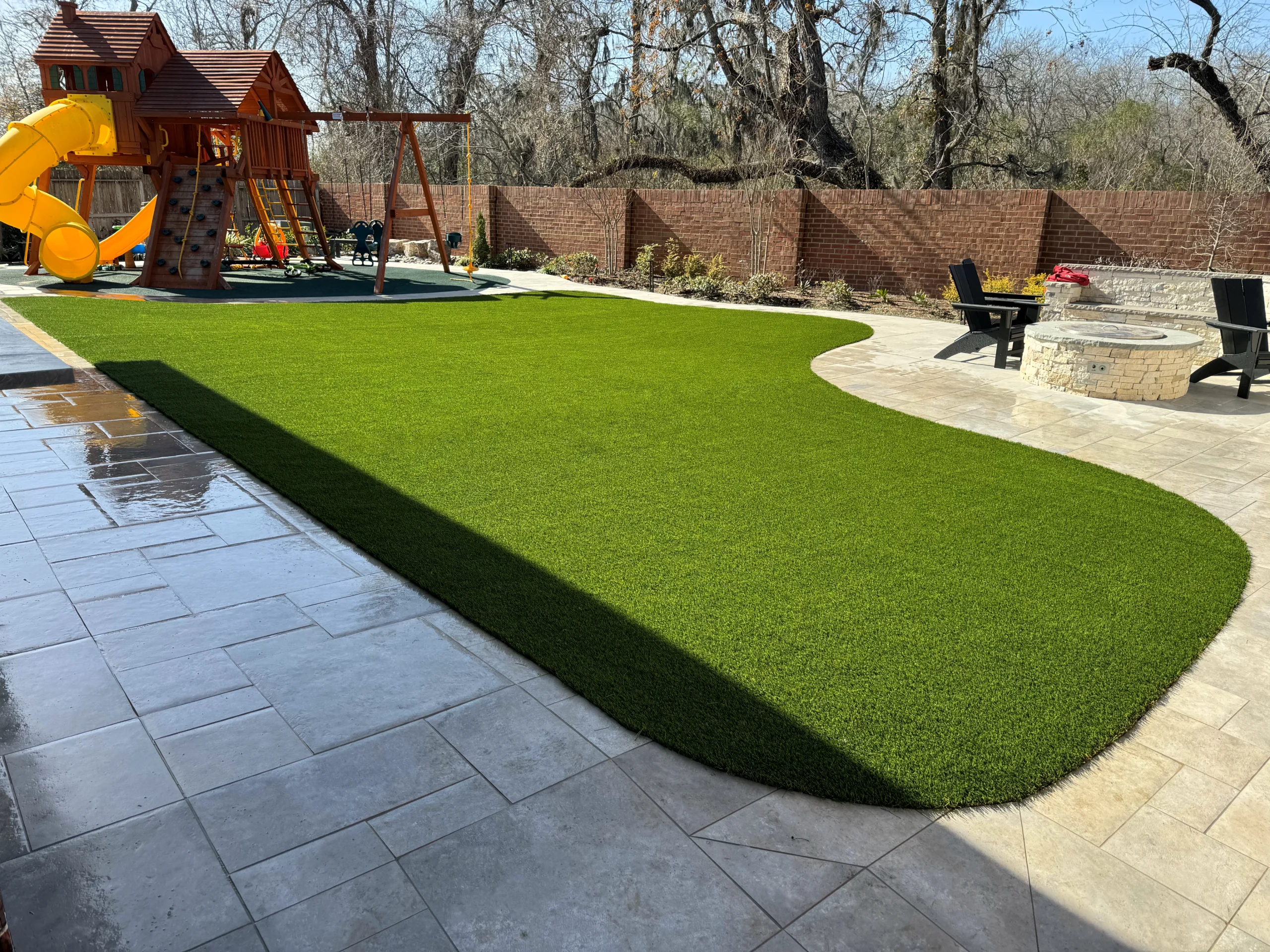 backyard playground turf synlawn