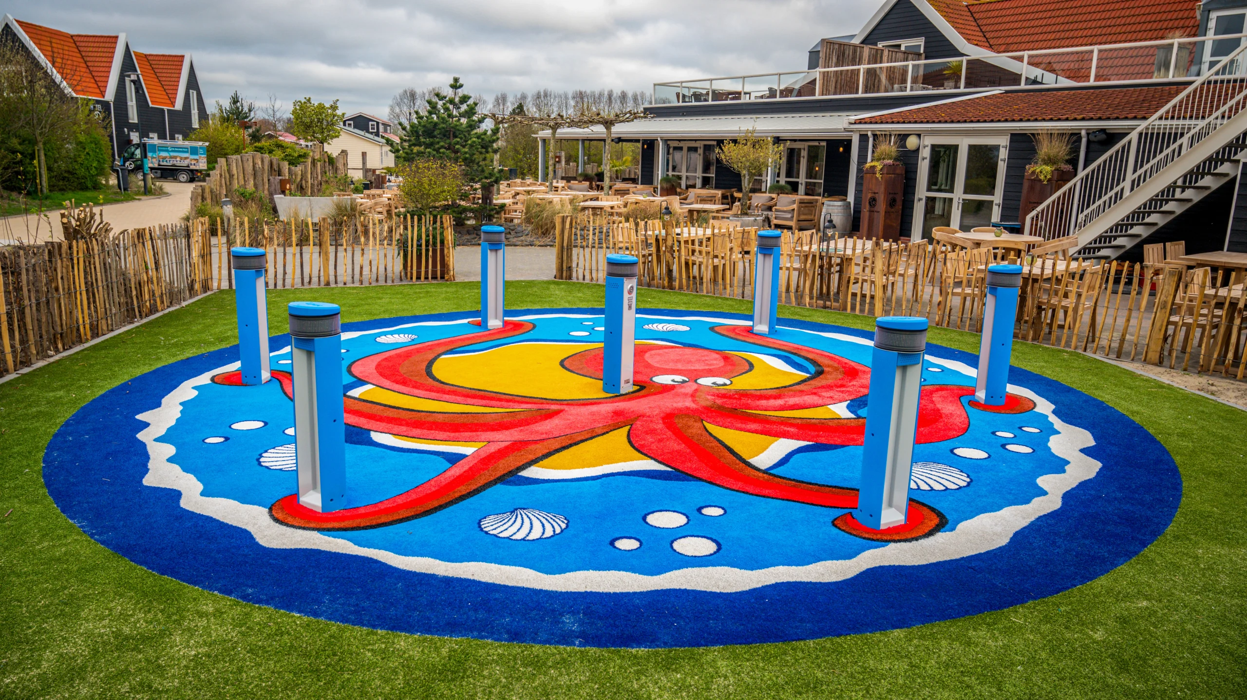 Octopus Orange County Artificial Grass Mural Octopus Orange County Artificial Grass Mural